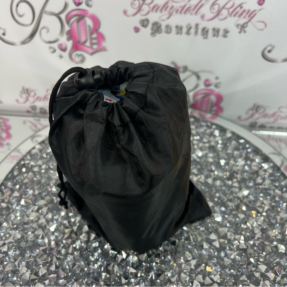 Pillow Airplane travel blow up Black Drawstring Bag blow up pillow comfy sleep - Picture 6 of 7